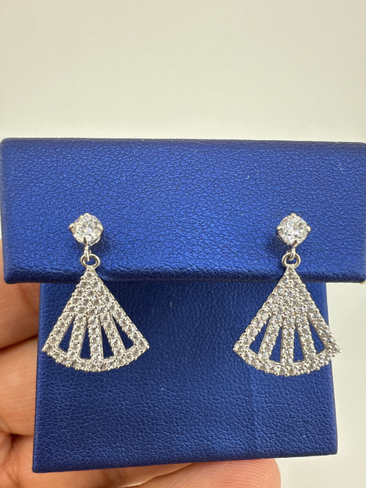 14k Gold and Zirconia Post Earrings