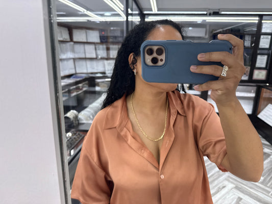 solid rope chain | diamond cut | 14k gold | 4.00 mm width | 22 inches length