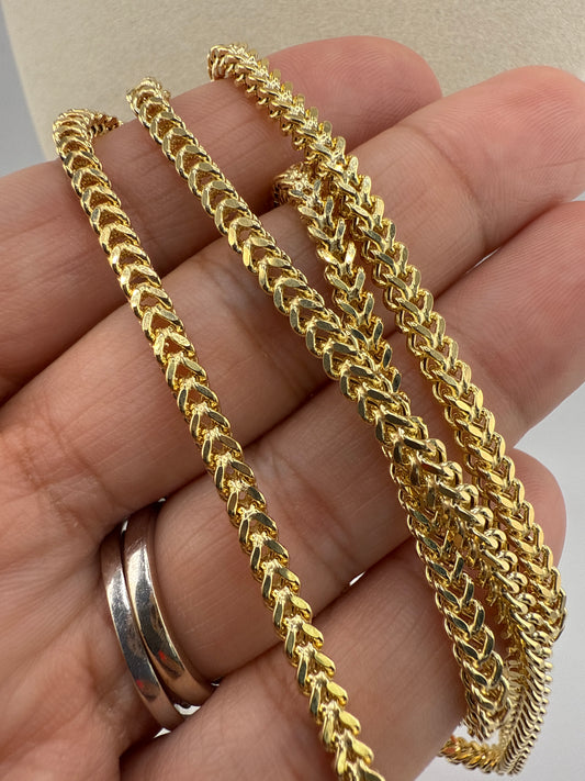 14k Gold Franco Chain - 23.5 inches - Semi-Solid