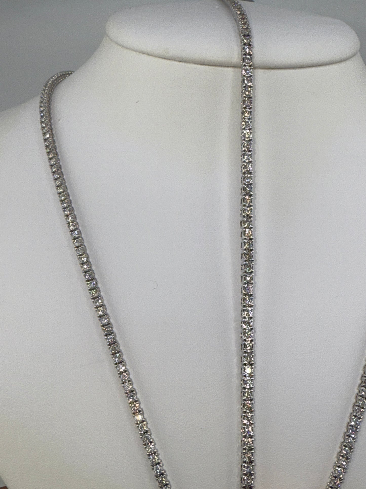 Diamond Tennis Bracelet and Matching Necklace