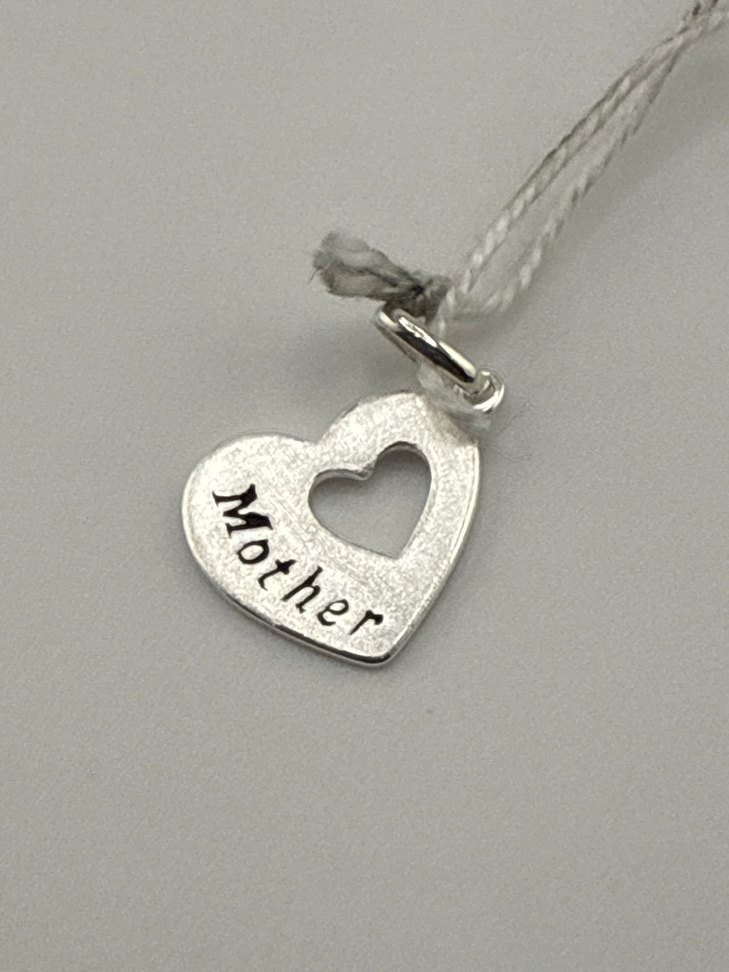 “Mother” Heart Sterling Silver Pendant