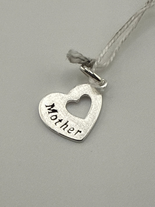 “Mother” Heart Sterling Silver Pendant