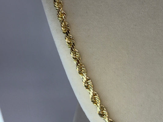 14k gold rope chain | 24 inches