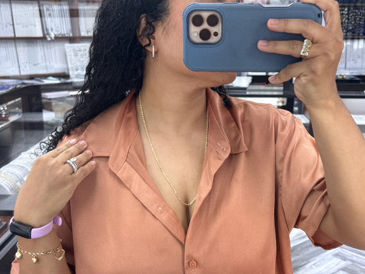 solid rope chain | diamond cut | 14k gold | 2.00 mm width | 24 inches length