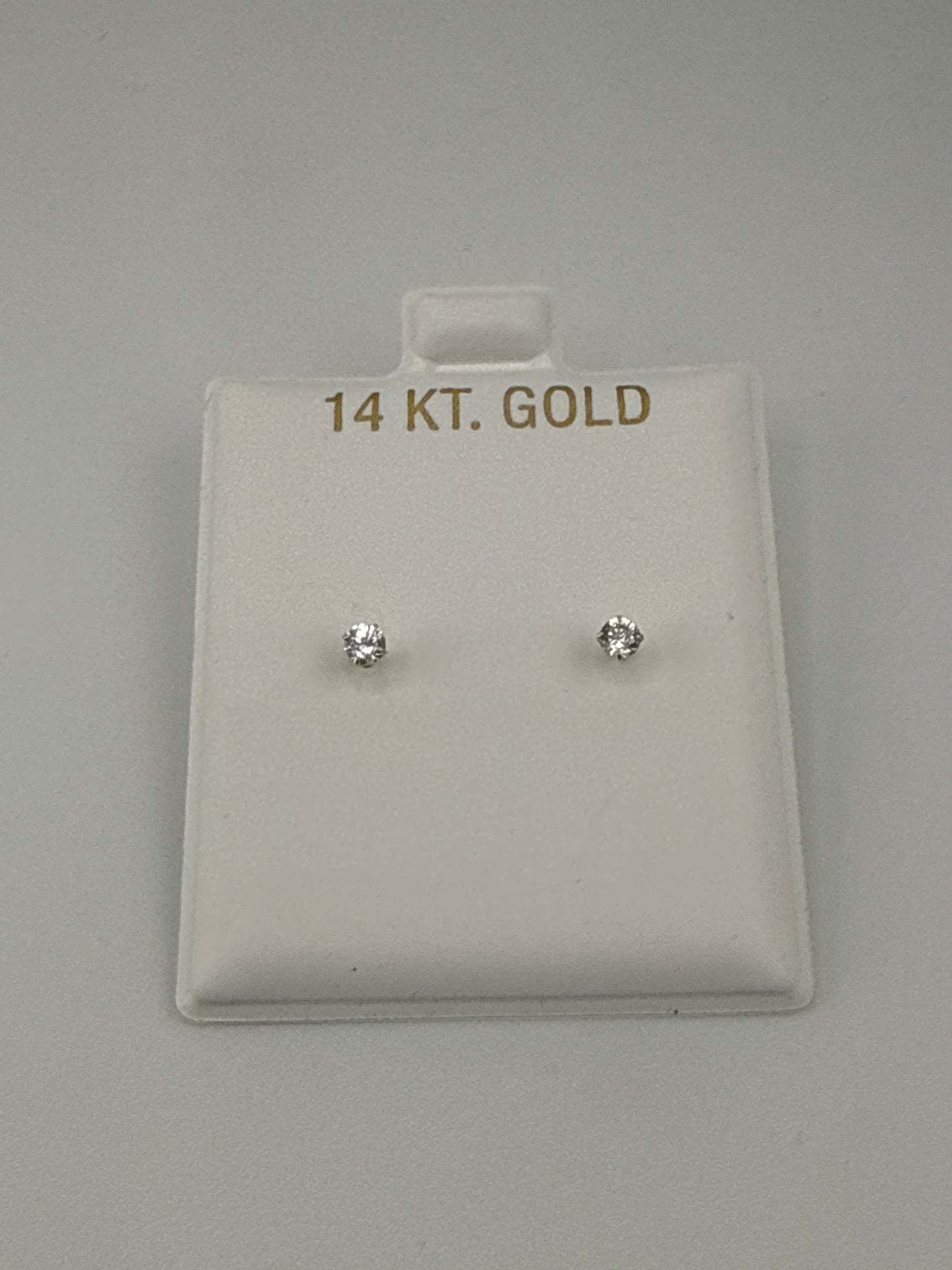 Baby earrings, zirconia, smallest size available