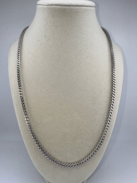Sterling Silver 22inch 3mm Franco Chain - Rhodium Plated