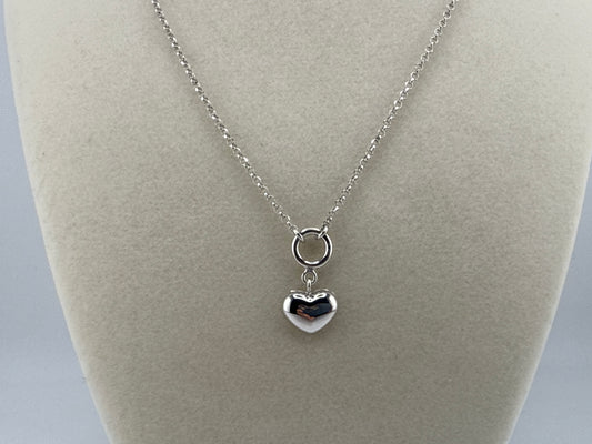 Sterling Silver, Heart Necklace