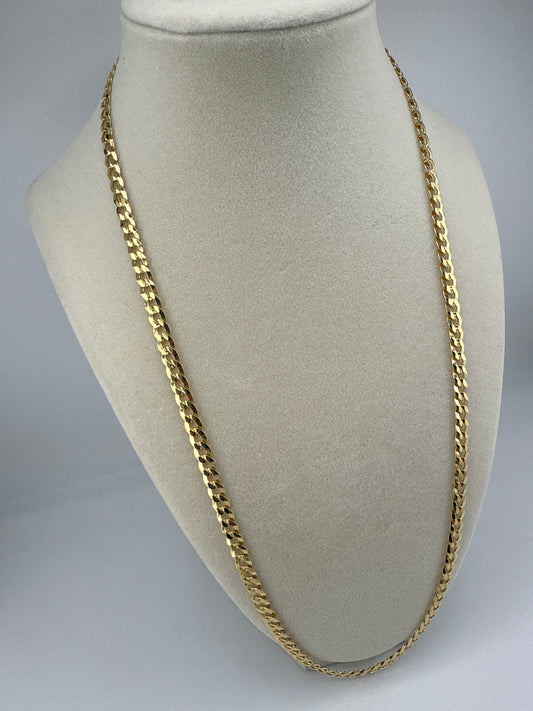 Sterling Silver 6mm Cuban Chain - Gold Plated