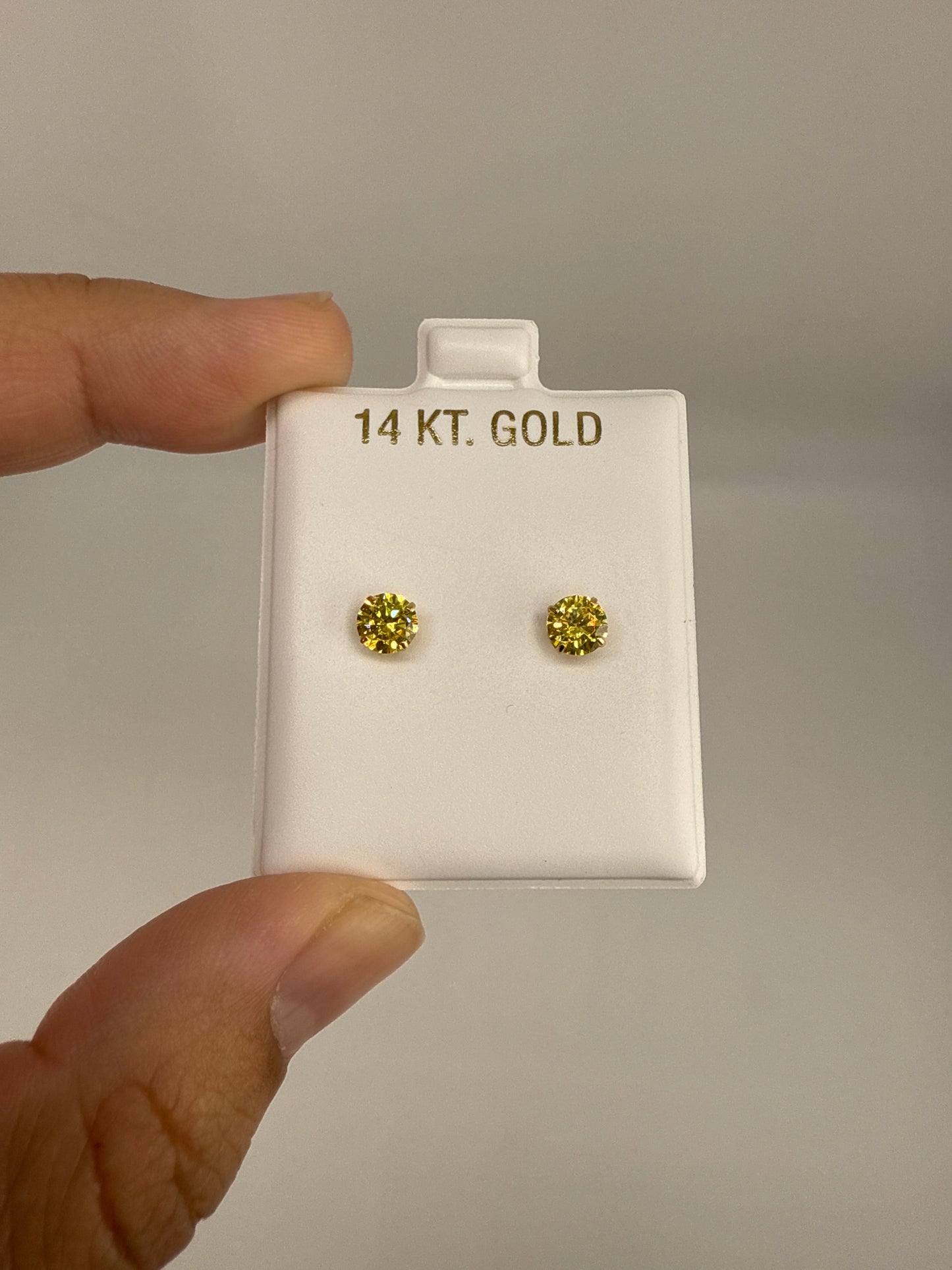 Gemstone 14k gold posts