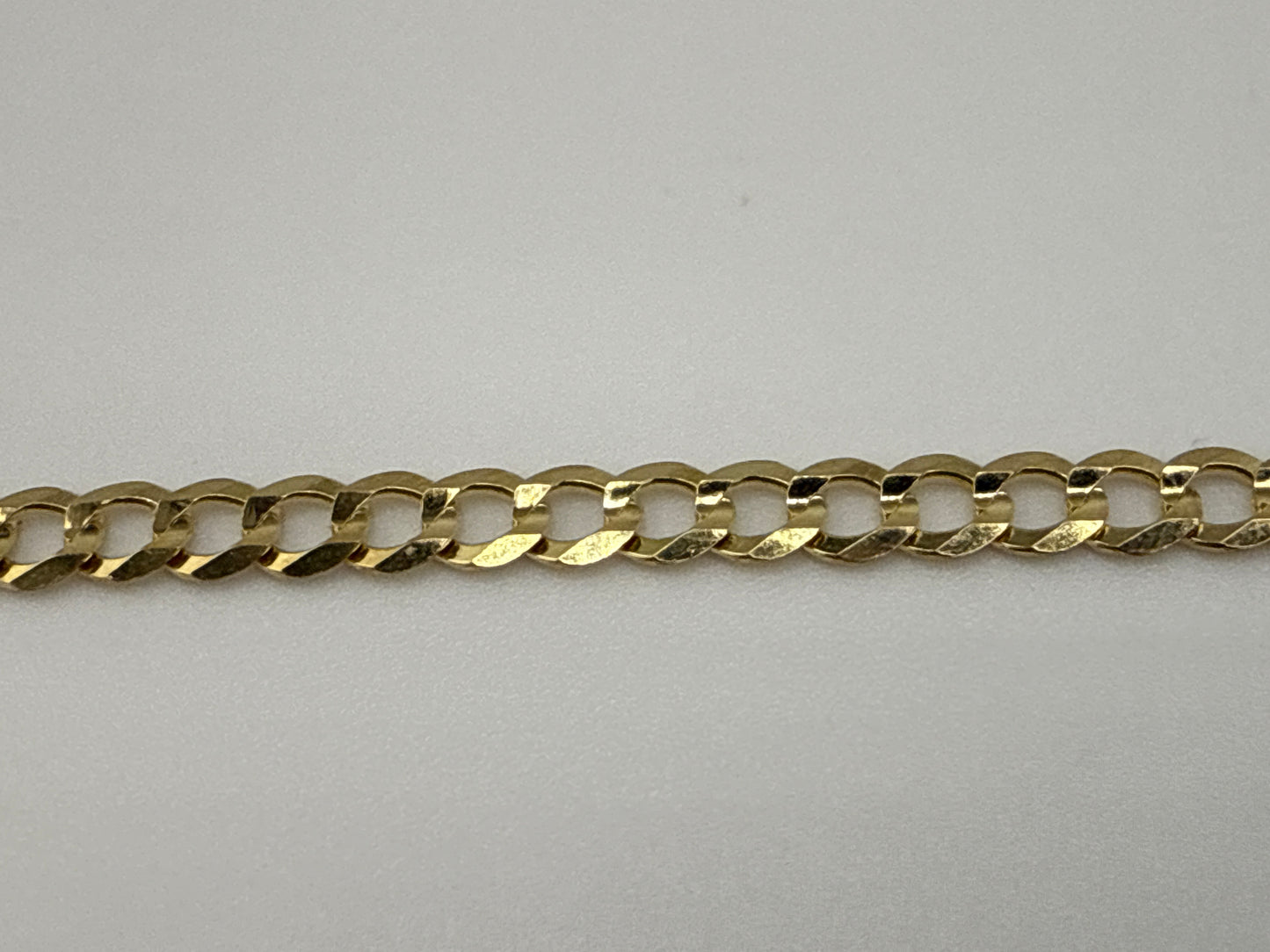 14k yellow gold flat Cuban link bracelet | 8 inches