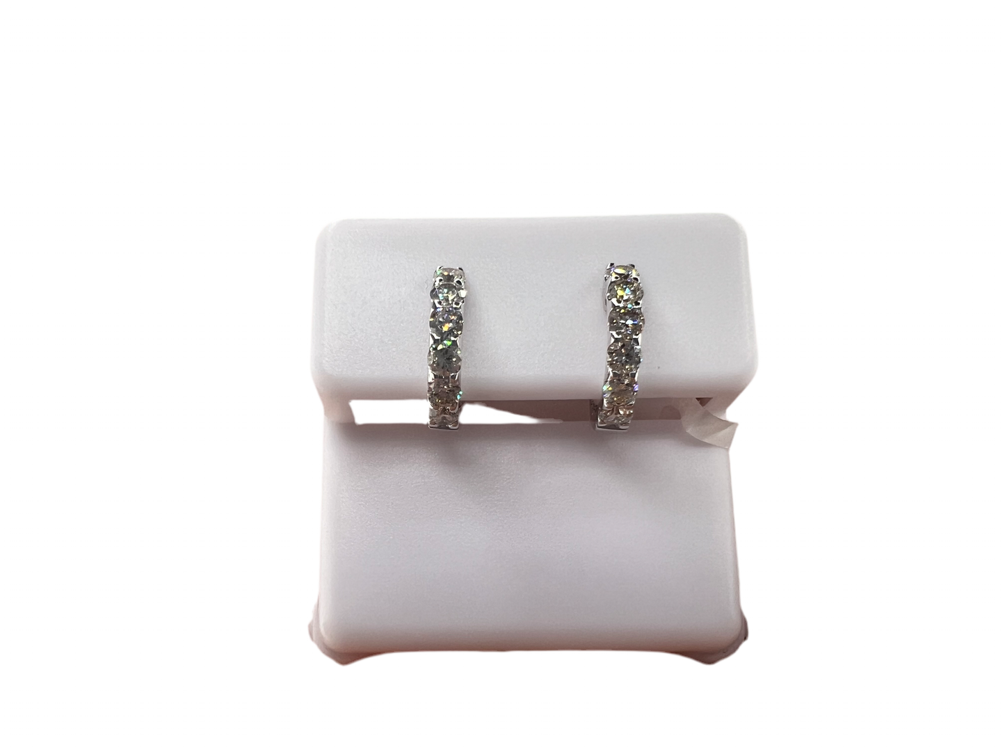 14k gold diamond huggie earrings | 0.81 diamonds