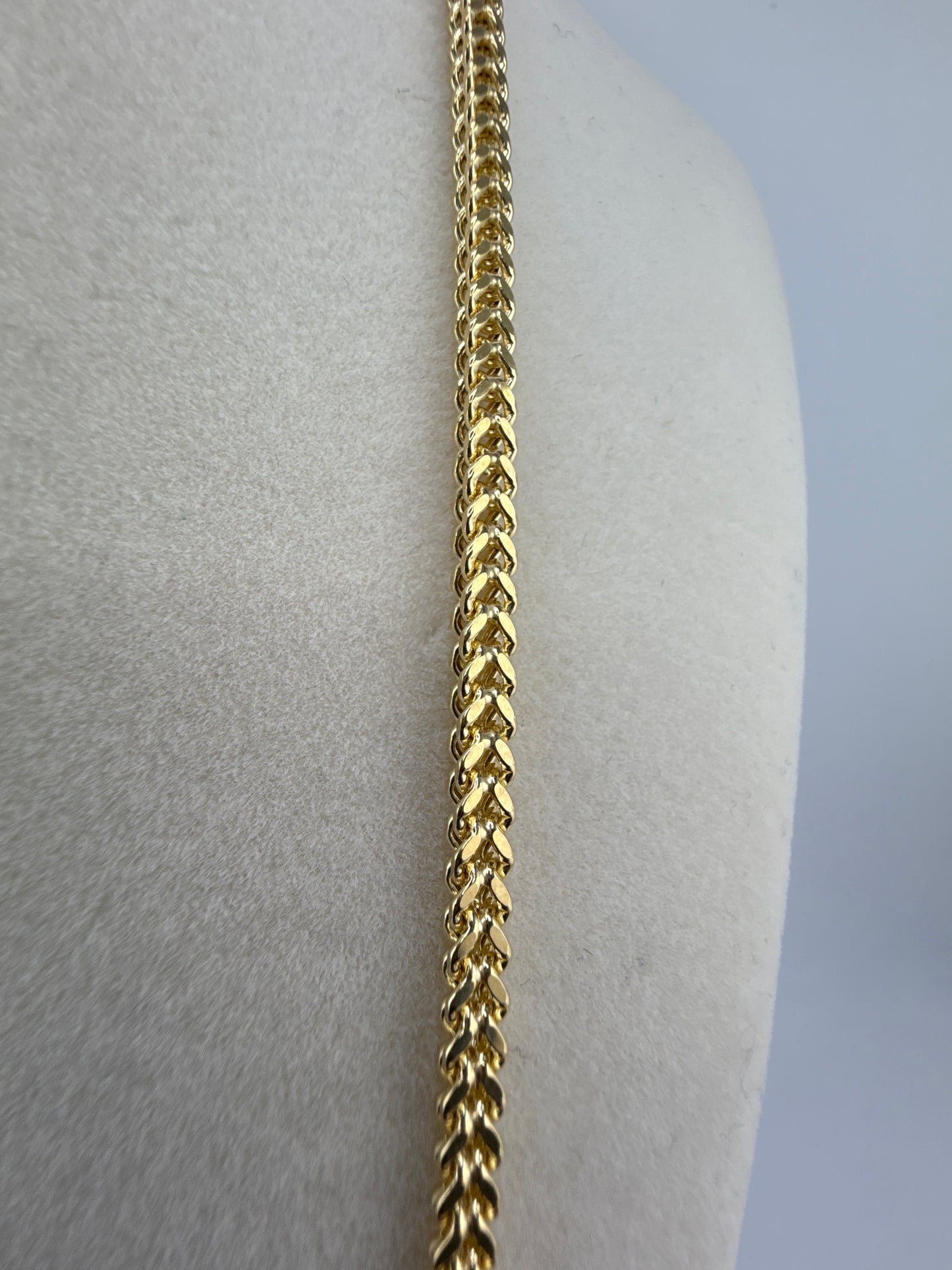 14k Gold Franco Chain - 23.5 inches - Semi-Solid