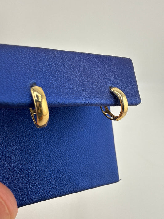 14k gold huggie earrings | simple, small design | children's