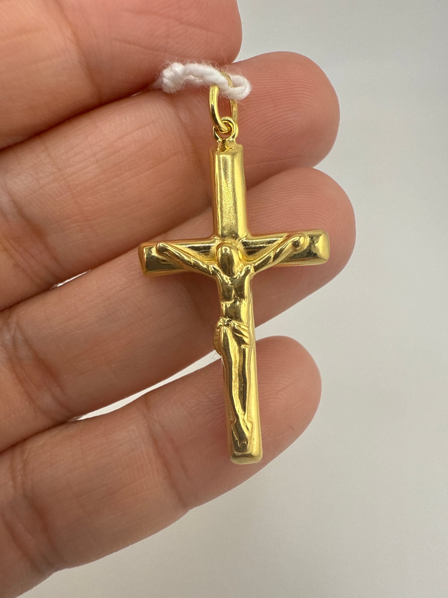 Sterling Silver Gold-tone Crucifix Cross Pendant