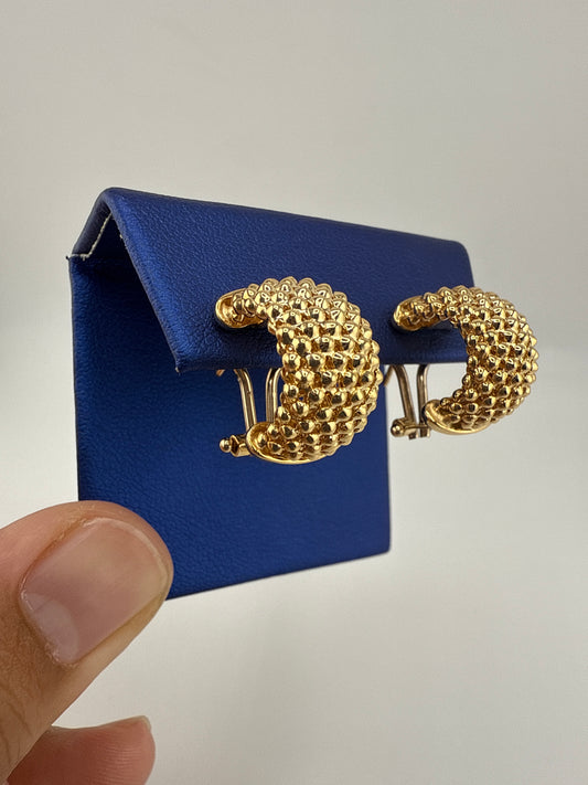 14k Yellow Gold Huggie Earrings