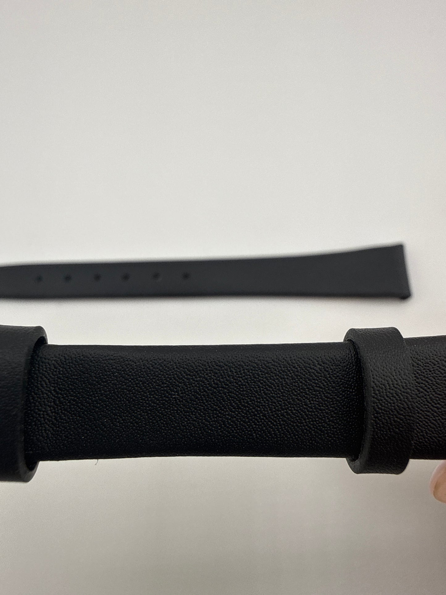 Gilden Black Classic Calfskin Silver-tone Buckle Watchband
