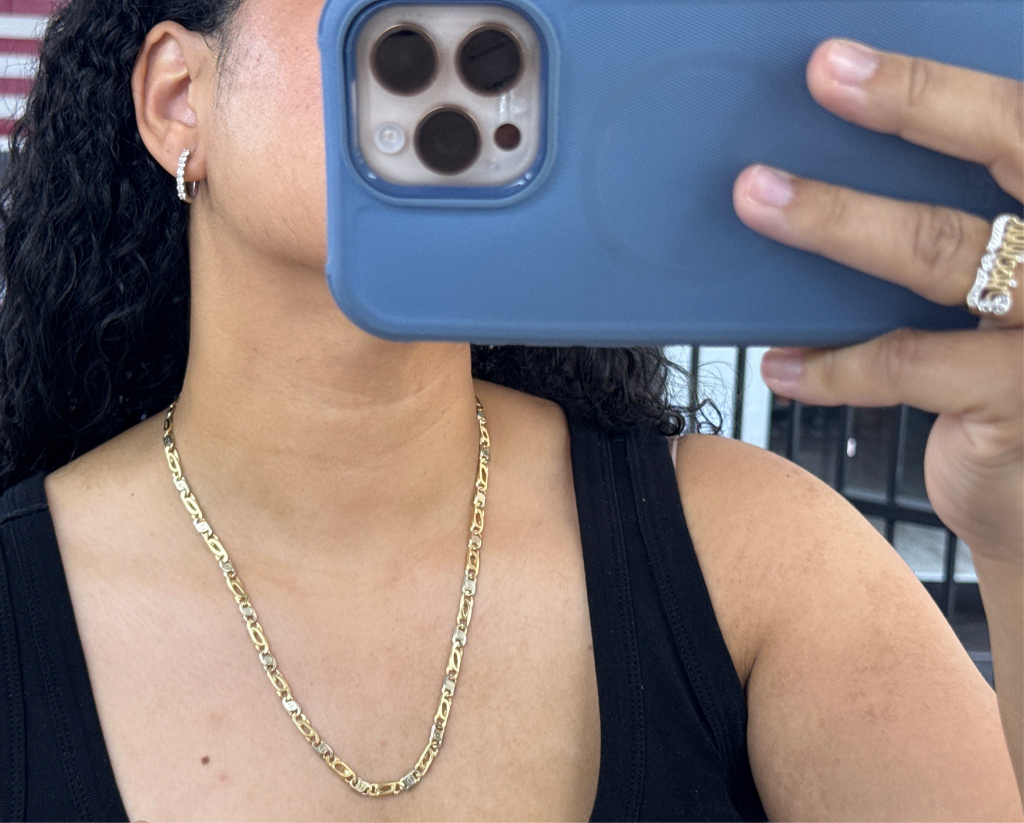 Two-toned 14k gold chain | 21 inches | Hand-polished link chain