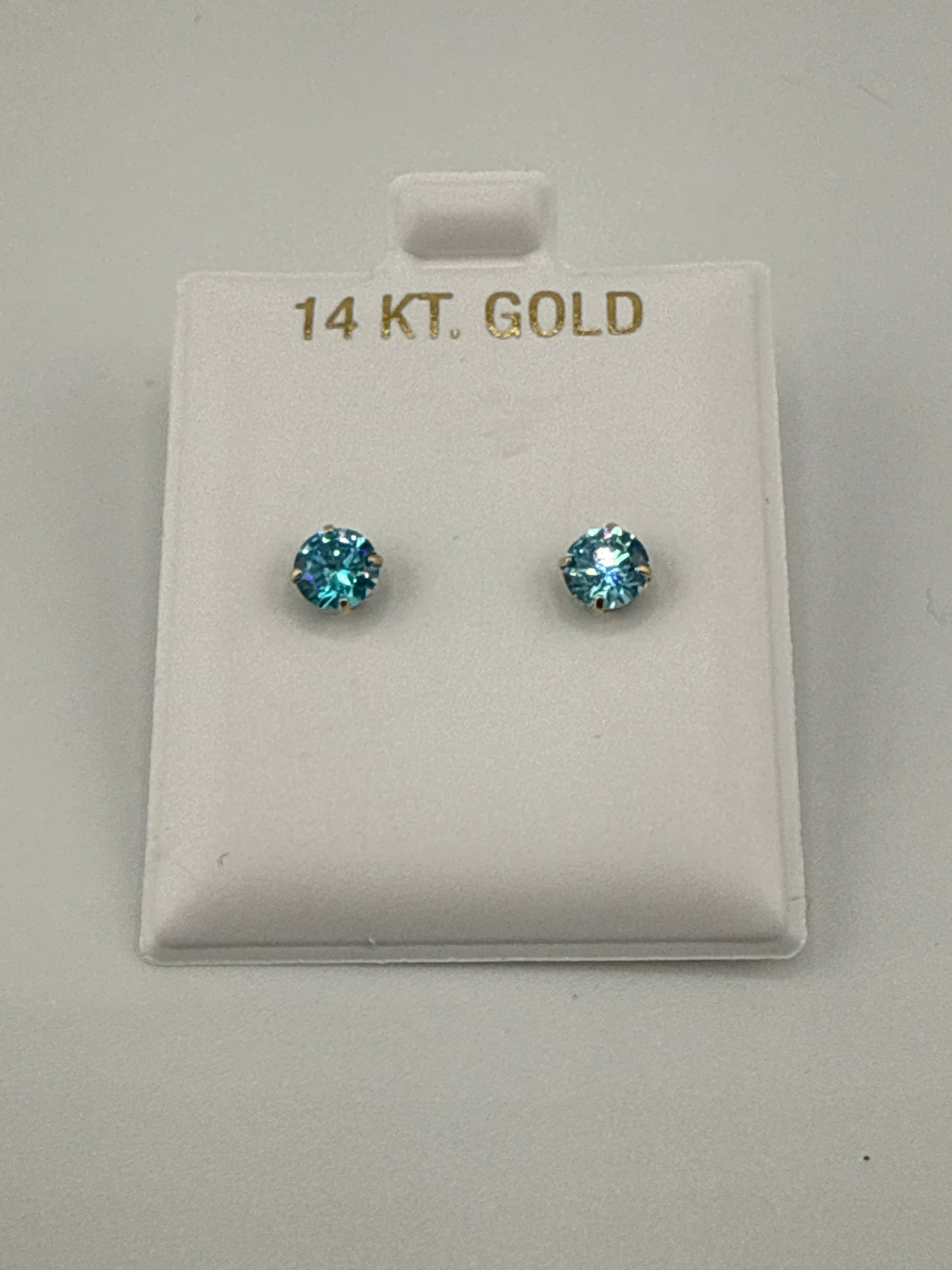 Gemstone 14k gold posts
