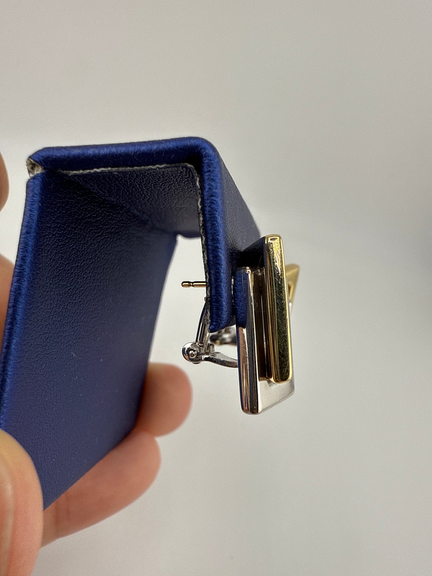 14k two-toned Gold Huggie Earrings