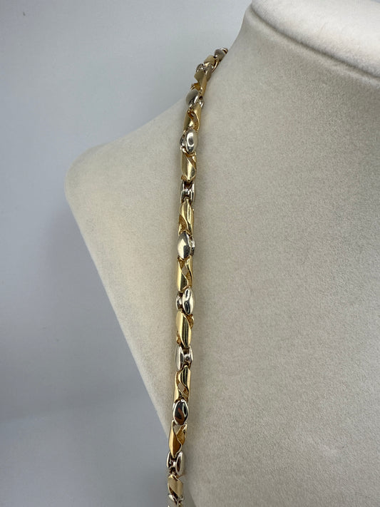 14k Two-toned Link Chain, 28.5inches