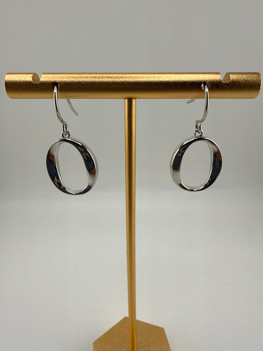 Sterling Silver ‘O’ Dangling Earrings