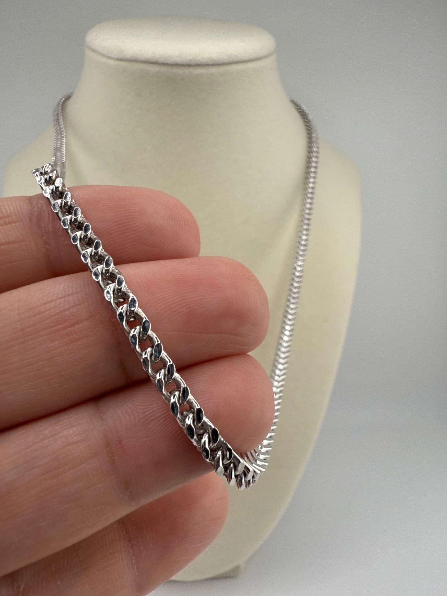 Sterling Silver 22inch 3mm Franco Chain - Rhodium Plated