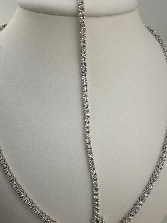 Diamond Tennis Bracelet and Matching Necklace