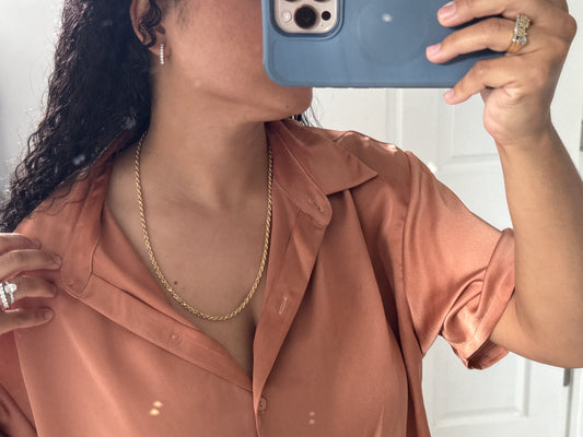 hollow rope chain | diamond cut | 14k gold | 4.25 mm width | 24 inches length