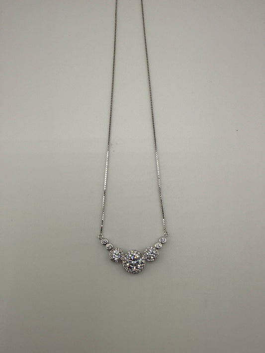 Sterling Silver Zirconia Necklace