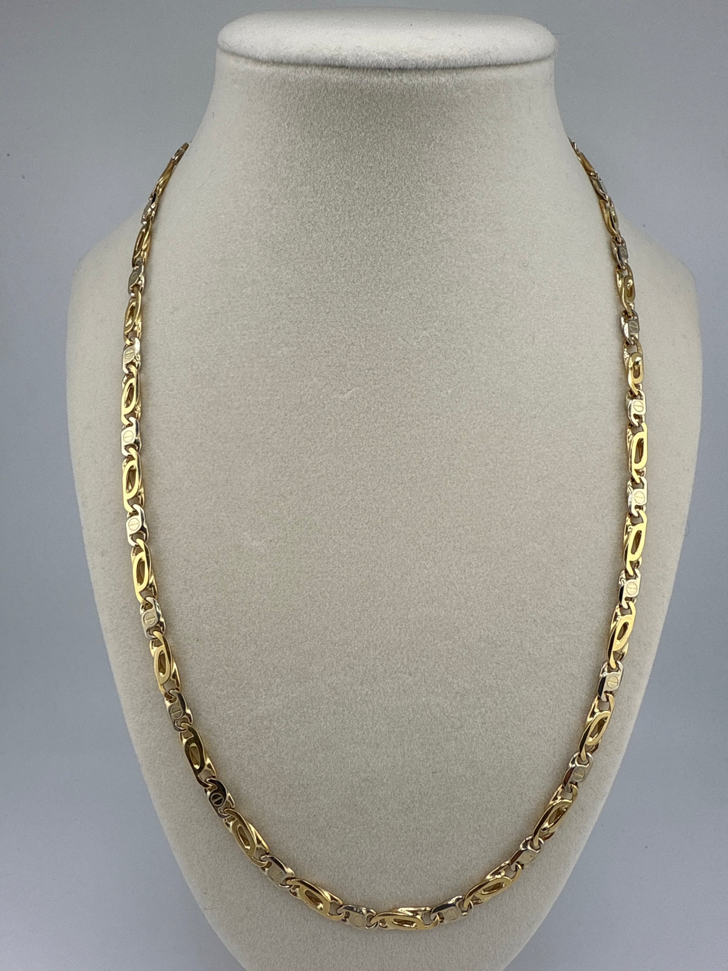 Two-toned 14k gold chain | 21 inches | Hand-polished link chain