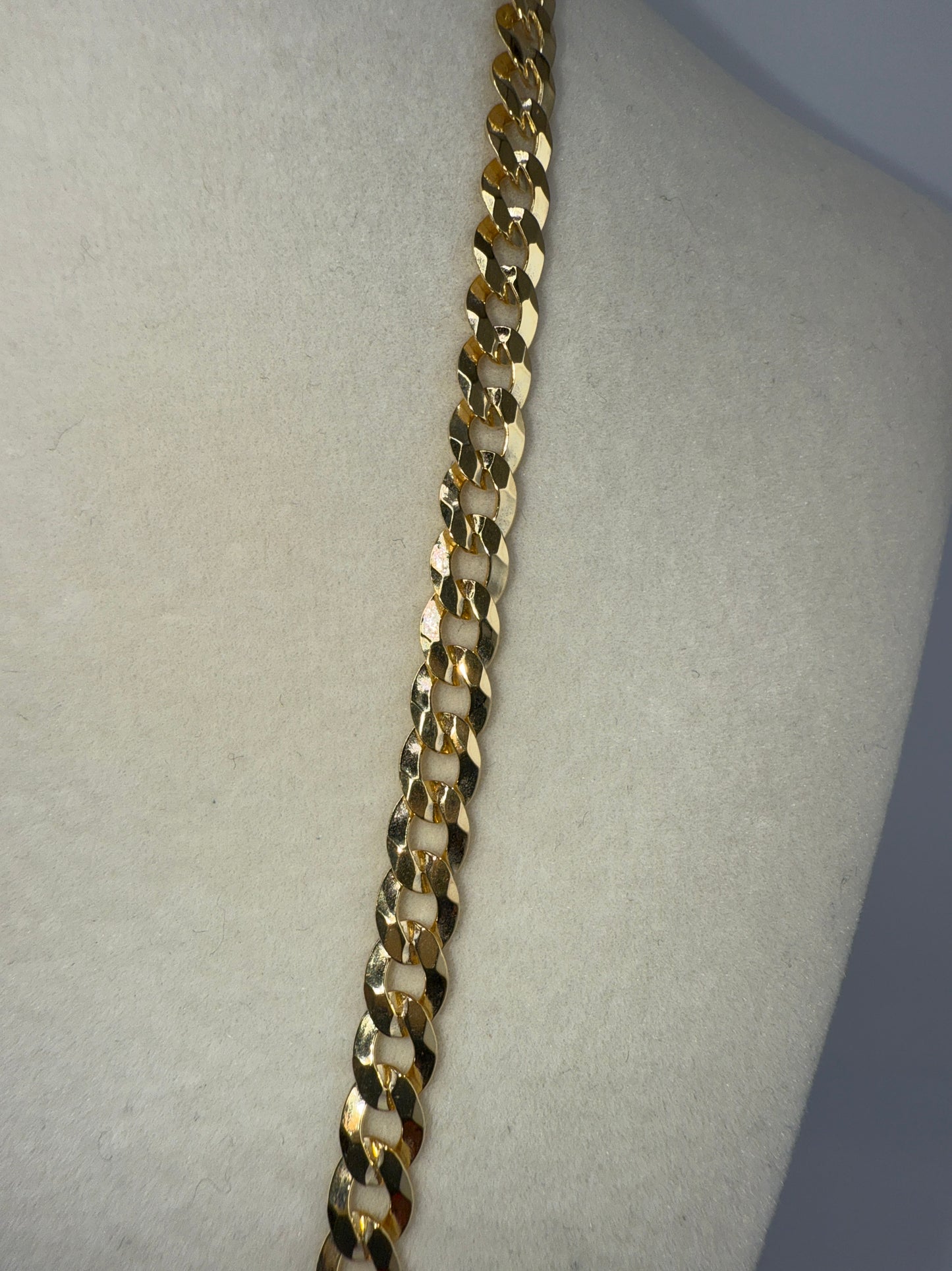 Sterling Silver 6mm Cuban Chain - Gold Plated