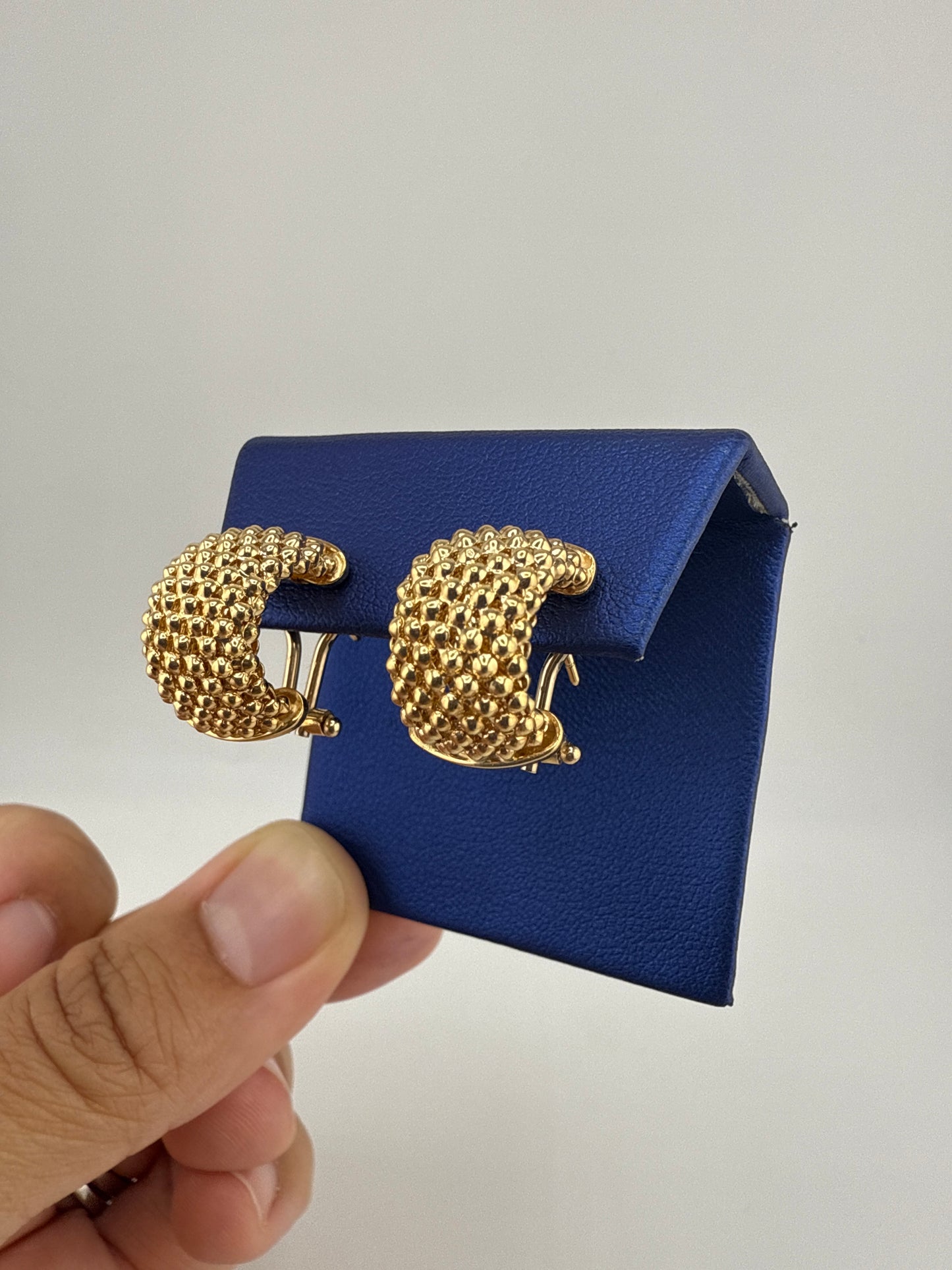 14k Yellow Gold Huggie Earrings