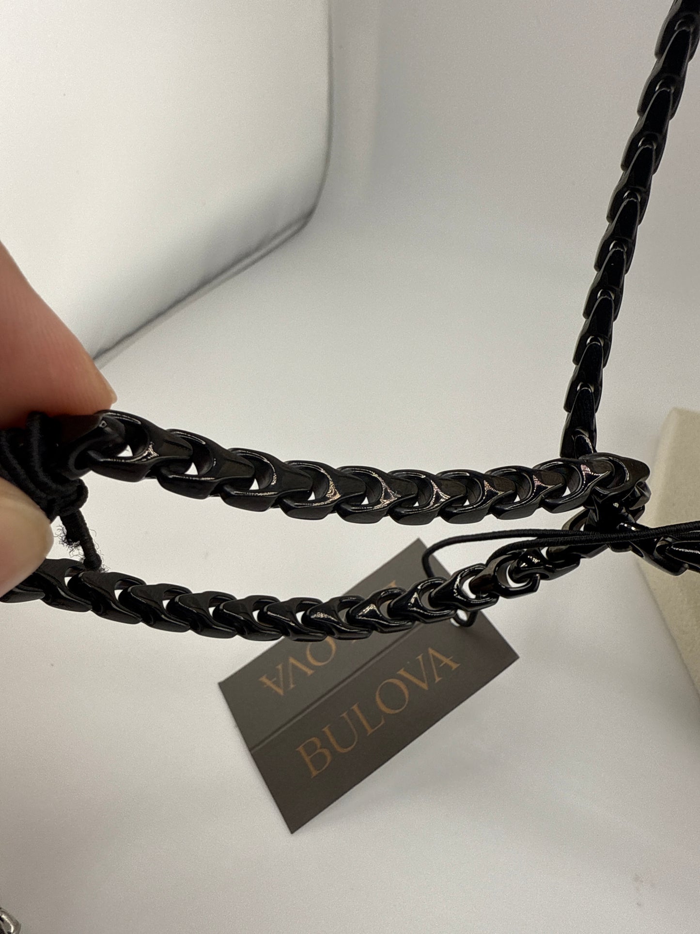 Stainless Steel Bulova Chain and Bracelet Set