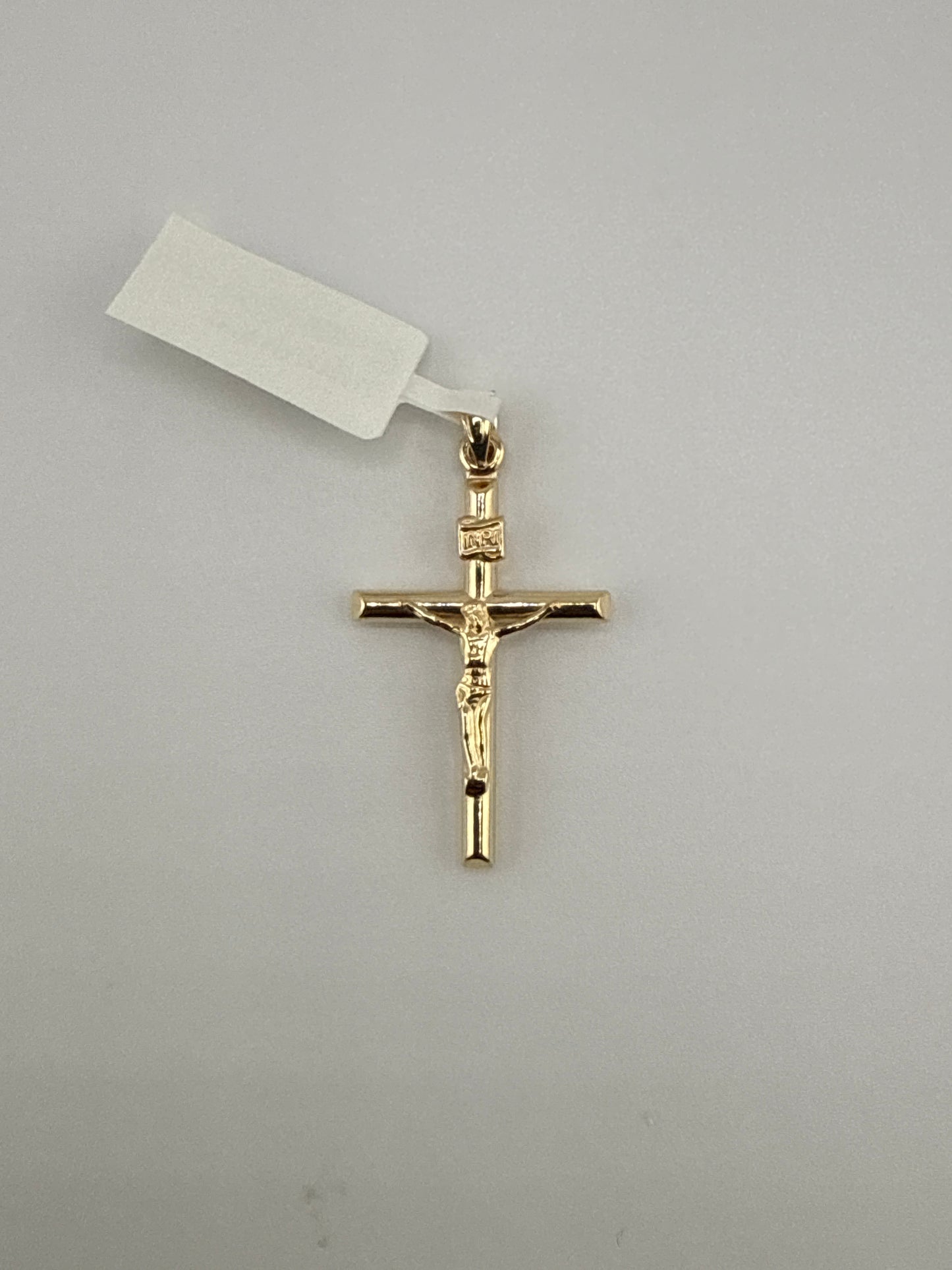 14k Gold Hollow Crucifix Pendant
