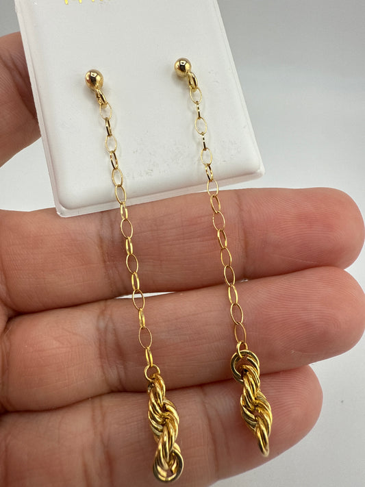 14k yellow gold Dangle Post Earrings