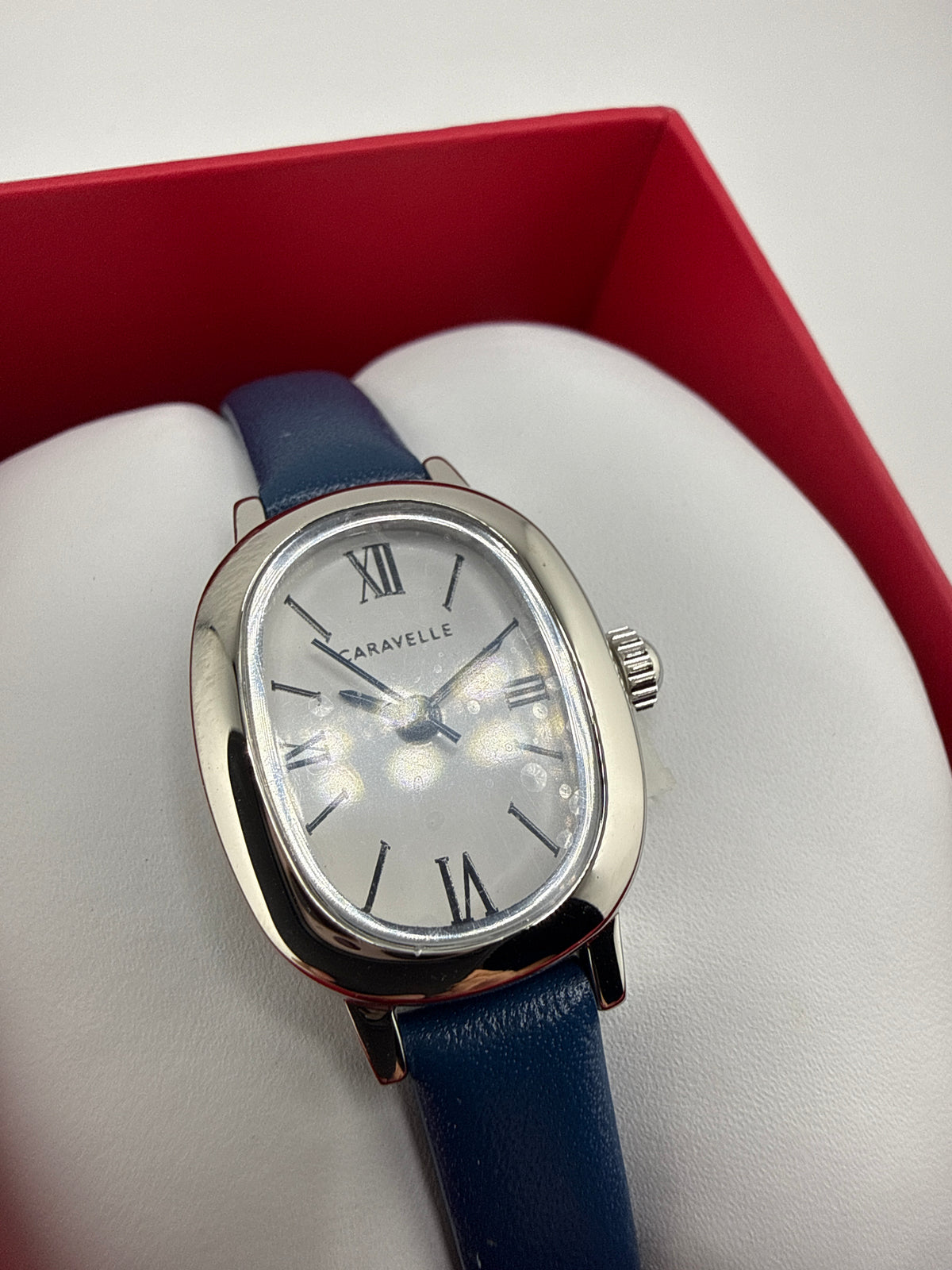 Caravelle by Bulova Blue Leather Strap Watch