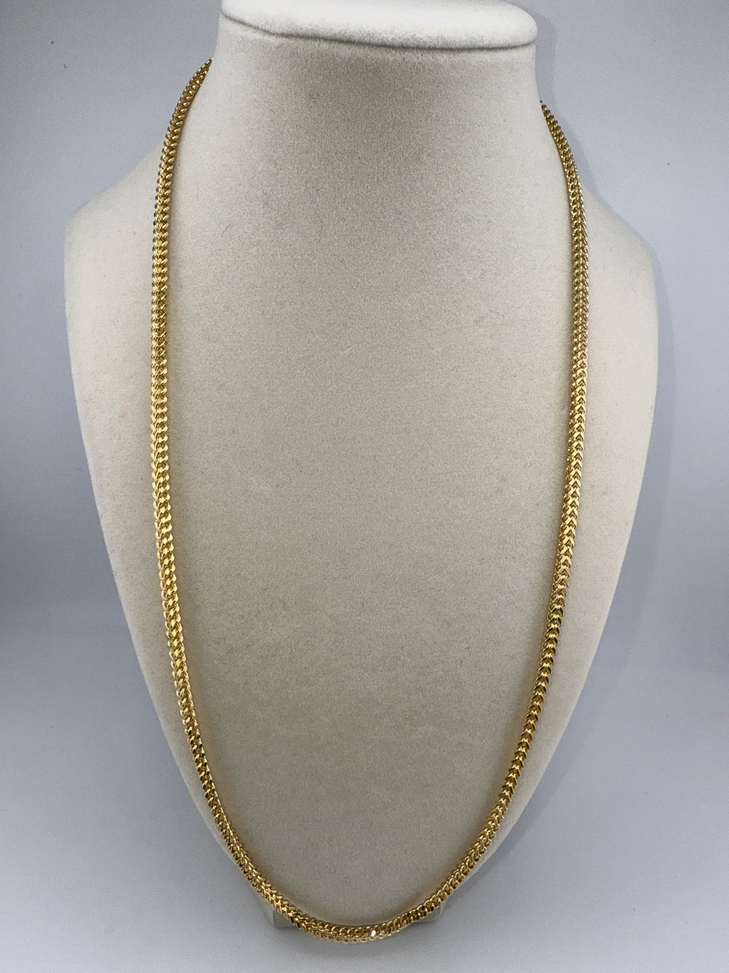 14k Gold Franco Chain - 23.5 inches - Semi-Solid
