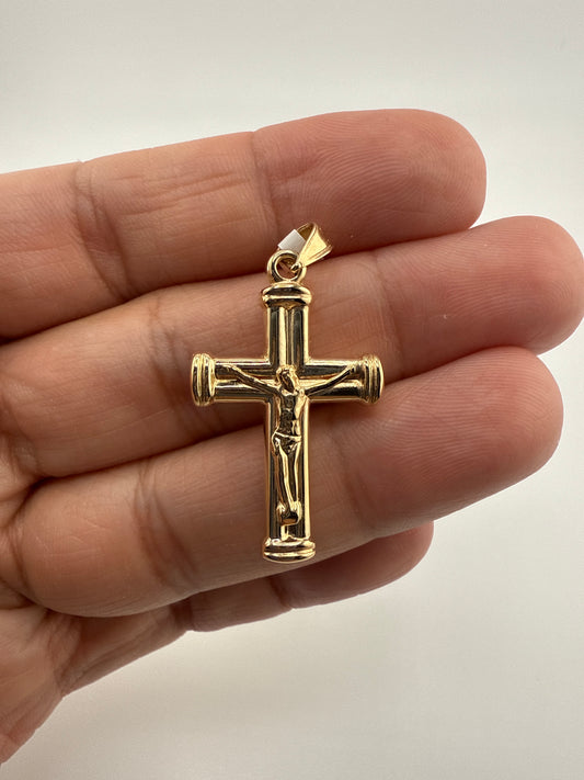 14k Gold Reversible Crucifix Pendant