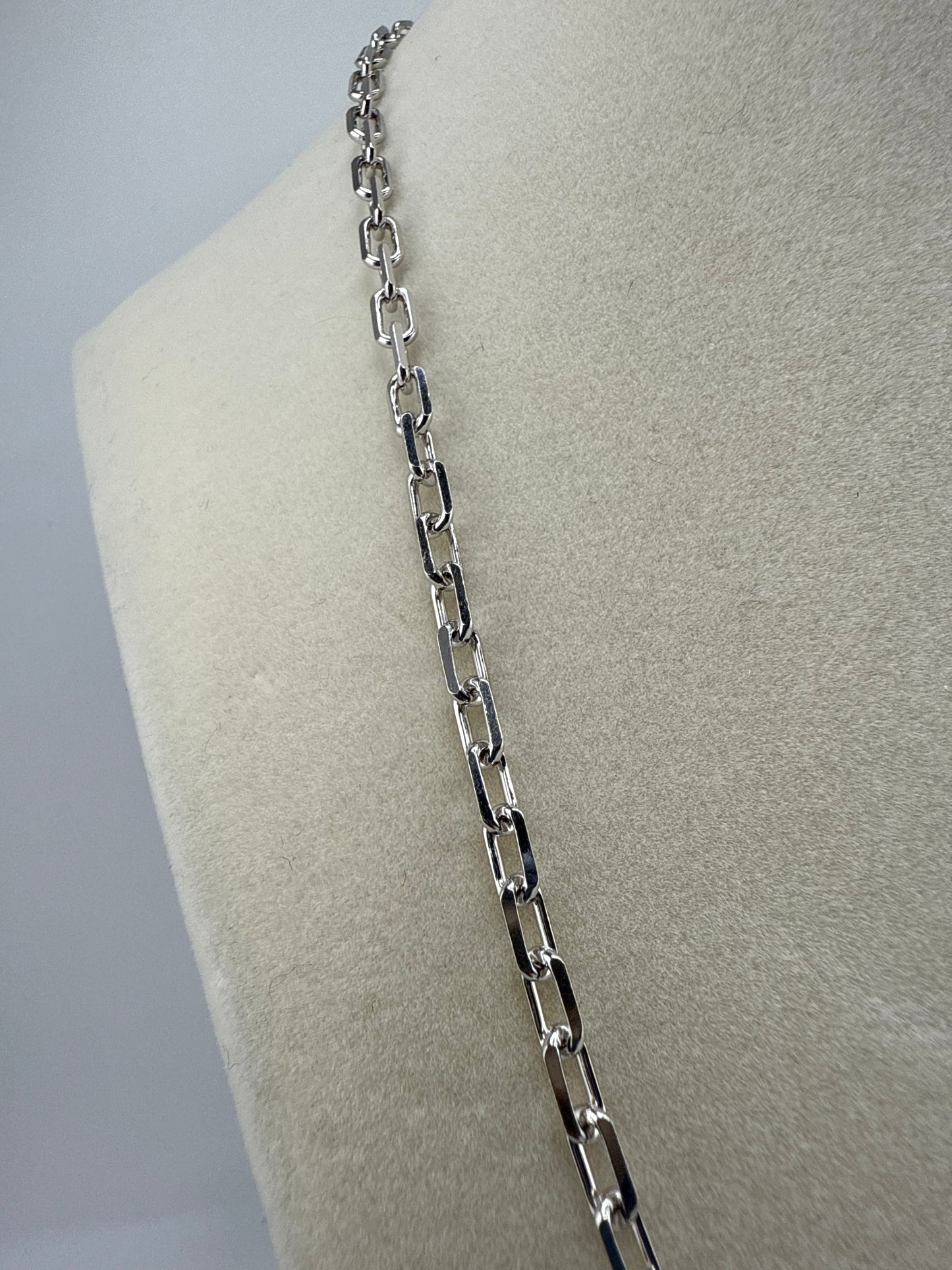 Sterling Silver 20inch 3.5mm Anchor Chain - Rhodium Plated