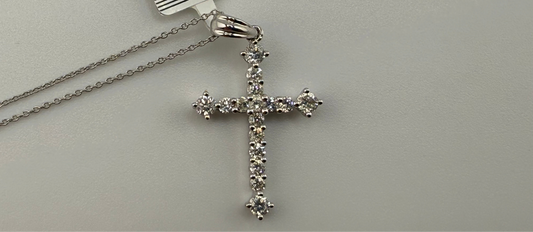 14k gold diamond cross pendant | 0.67ct diamonds