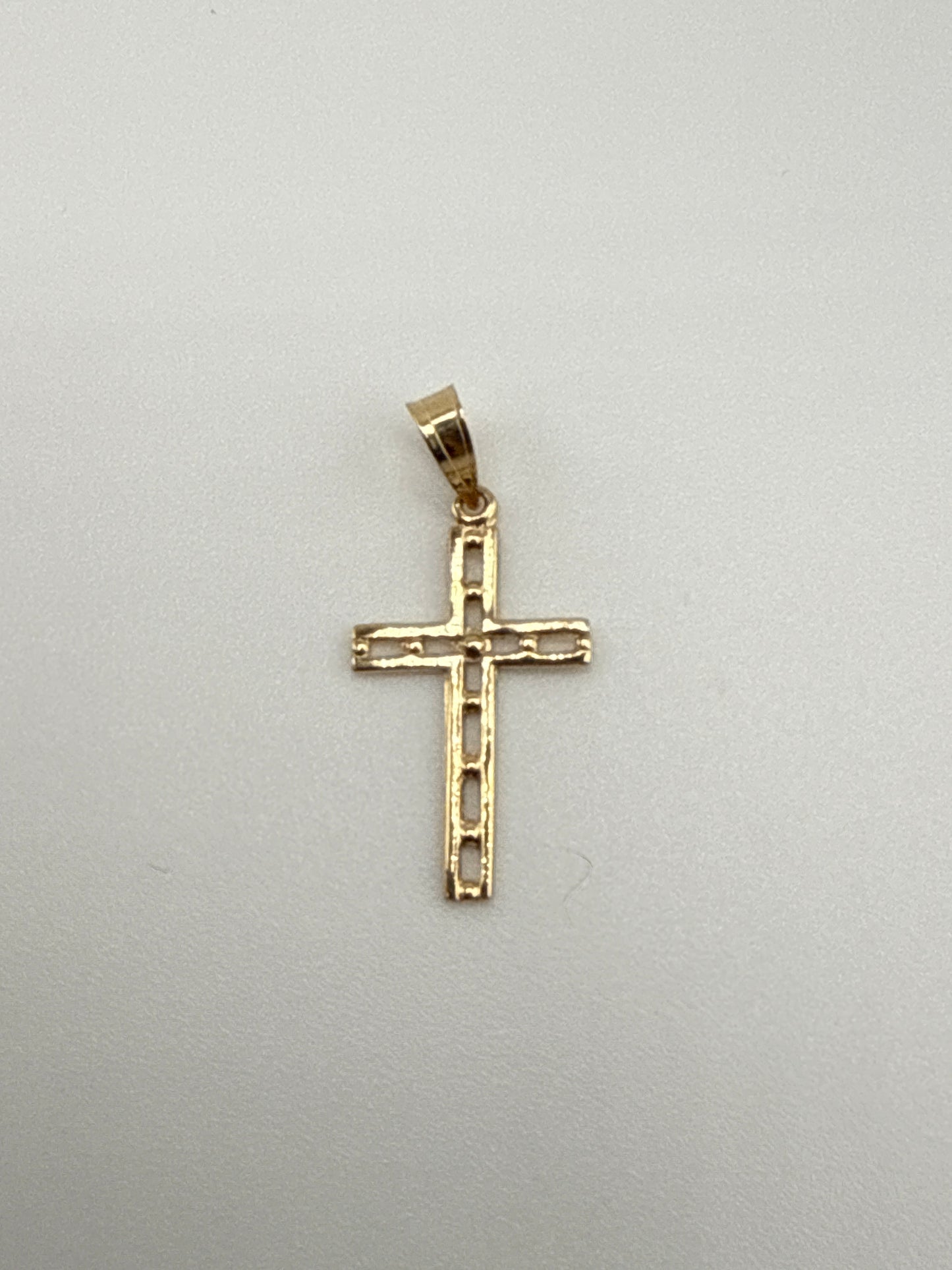 14k Gold Polished Solid Cross Pendant