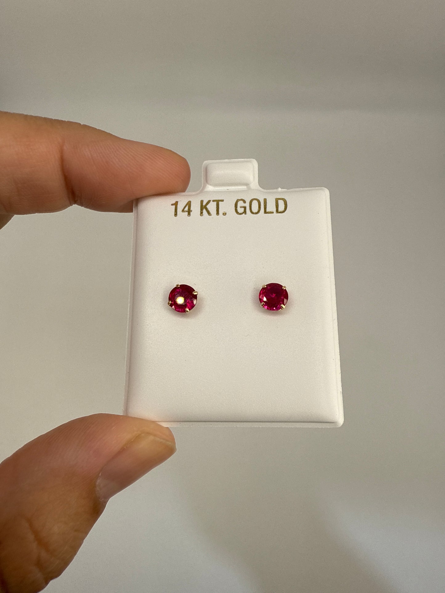 Gemstone 14k gold posts