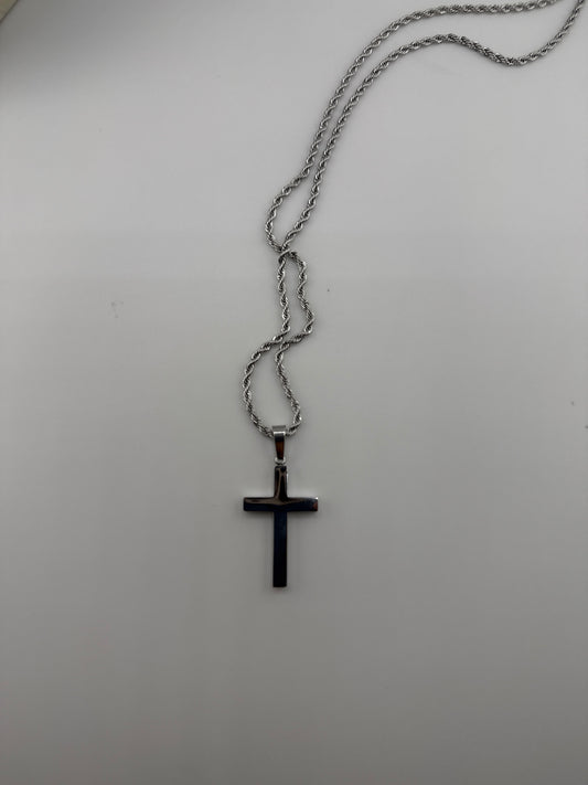 Stainless Steel Polished Cross Necklace