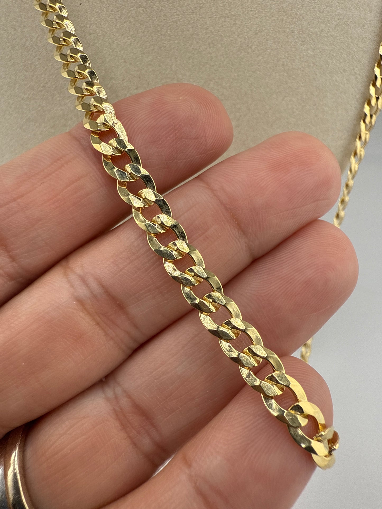 Sterling Silver 6mm Cuban Chain - Gold Plated