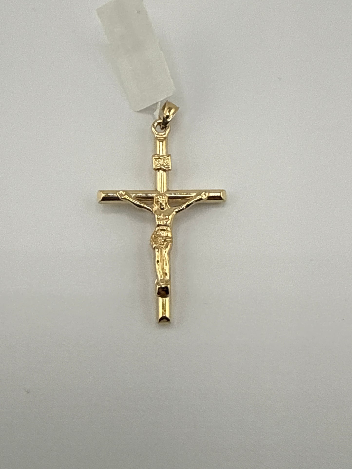 14k Gold Hollow Crucifix Pendant