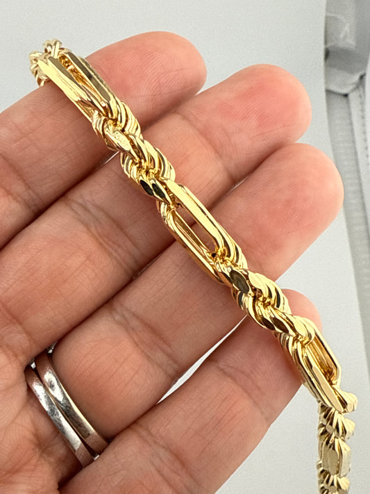 14k Gold Italian Rope Bracelet | Luxury Bracelet