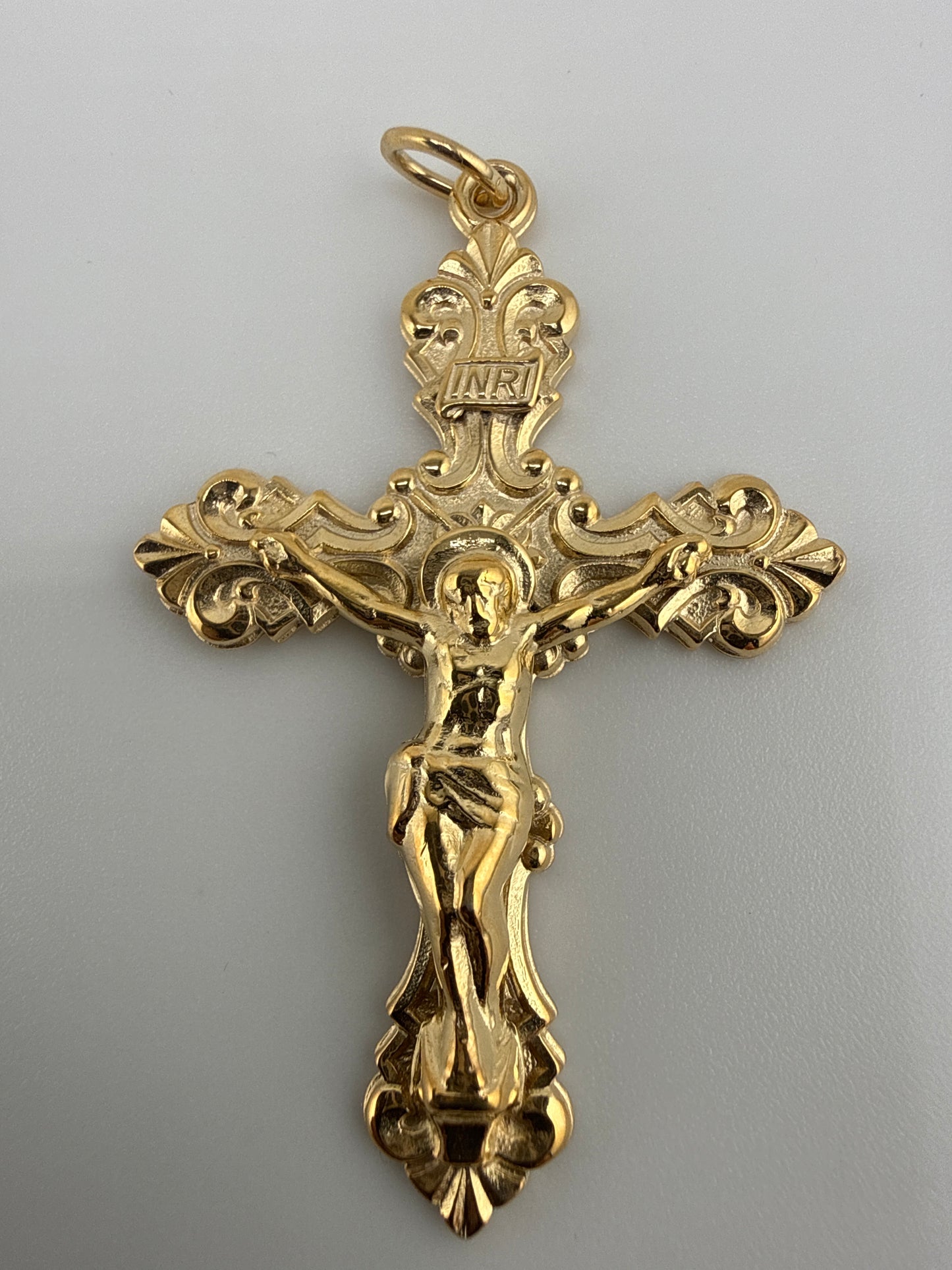 Sterling Silver & 24k Gold-Played Crucifix Pendant