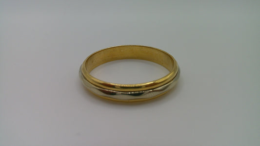 14k gold ring band | thin | two-toned | hammered finish | size 12