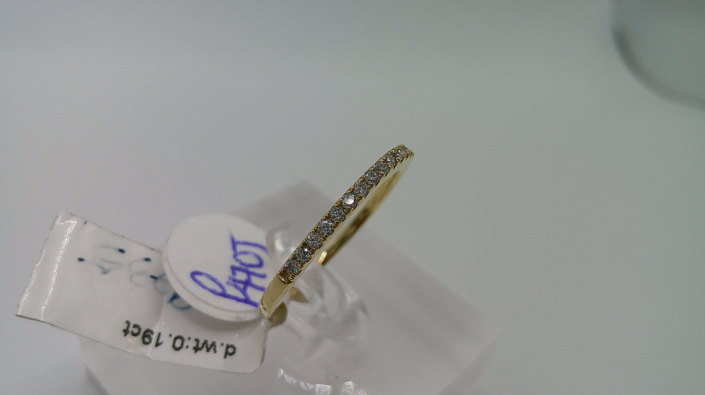 14k gold diamond ring | yellow gold | .19 ct | size 7