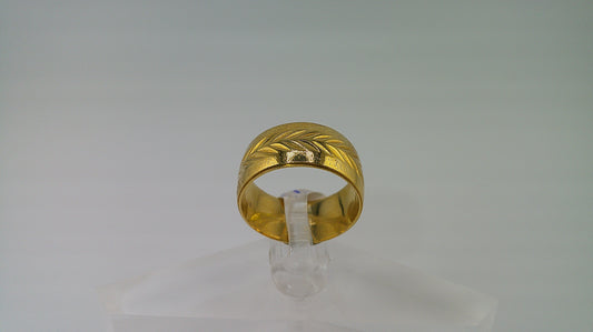 18k gold ring with leaf design | size 7.25